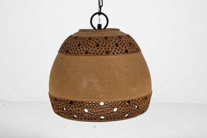 P. BOVIN DANISH CERAMIC PENDANT LIGHT C. 1970S