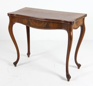 GEORGIAN STYLE WALNUT CONSOLE TABLE 19TH C.