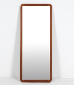 JOHANSENS SPEJLE DANISH TEAK WALL MIRROR C. 1960S