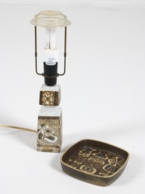 NILS THORSSON ROYAL COPENHAGEN TABLE LAMP & DISH