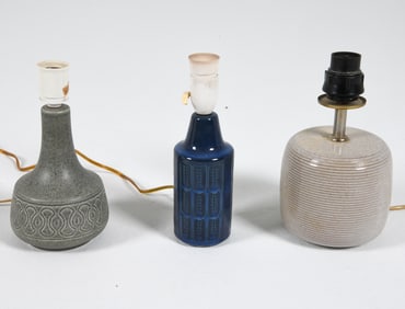 DANISH CERAMIC TABLE LAMPS INCL. STENTOJ