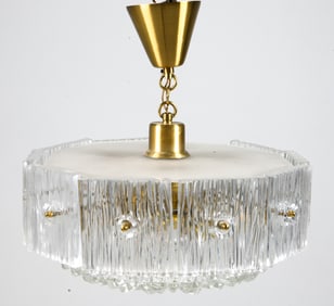 CARL FAGERLUND ORREFORS CRYSTAL PENDANT LIGHT