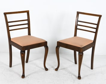 REGENCY STYLE BEECH DINING CHAIRS C. 1960S