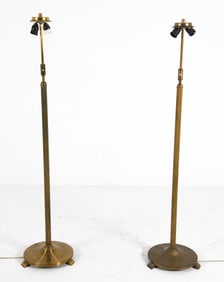 PAIR OF ART DECO DANISH BRASS FLOOR LAMPS