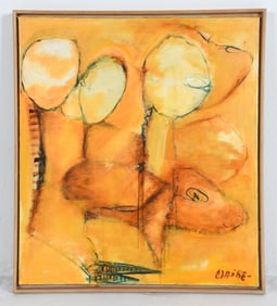 ABSTRACT FIGURES ACRYLIC ON CANVAS