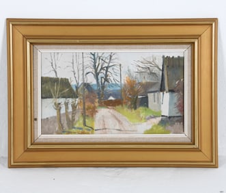 SCANDINAVIAN LANDSCAPE O/C PAINTING