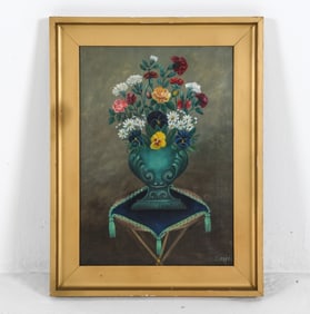 ANTIQUE SCANDINAVIAN STILL LIFE O/C