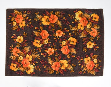 VINTAGE DANISH FLORAL WOOL RUG