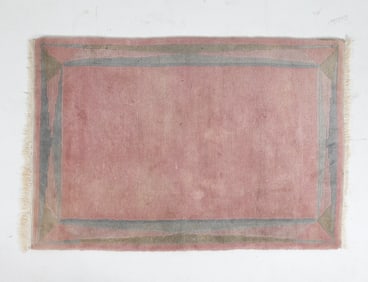 VINTAGE TIBETAN WOOL RUG C. 1960S