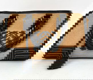 LOEWE AMAZONA 32 BROWN SUEDE HANDBAG