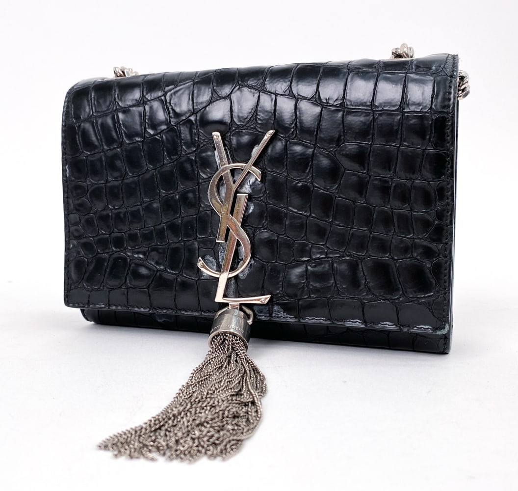 SAINT LAURENT BLACK CALFSKIN KATE TASSEL BAG (1 of 17)