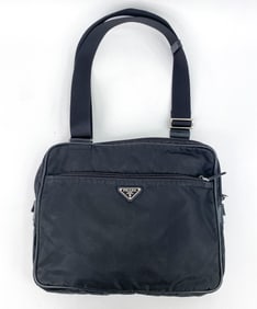 PRADA FRONT POCKET MESSENGER SHOULDER BAG