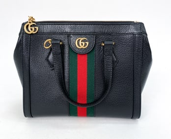 GUCCI BLACK OPHIDIA GG TOTE BAG S