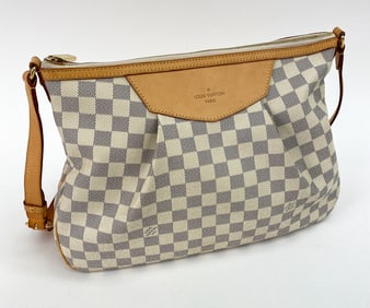 LOUIS VUITTON DAMIER AZUR SIRACUSA MM SHOULDER BAG