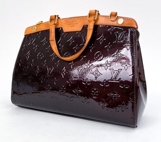 LOUIS VUITTON BURGUNDY VERNIS BREA MM BAG