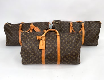 LOUIS VUITTON KEEPALL BANDOULIERE BAGS GROUPING