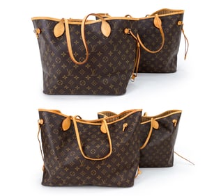 LOUIS VUITTON NEVERFULL GM TOTE BAG GROUPING