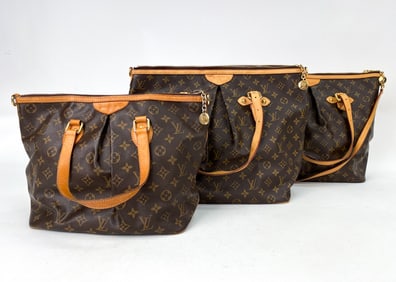 LOUIS VUITTON MONOGRAM PALERMO TOTE BAG GROUPING