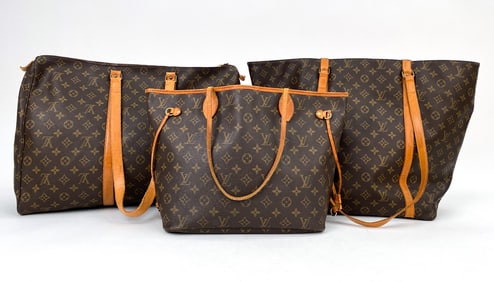 LOUIS VUITTON MONOGRAM TOTE BAG GROUPING