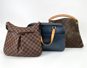 LOUIS VUITTON BAGS & BRIEFCASE GROUPING FOR REPAIR