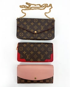 LOUIS VUITTON WALLET AND POCHETTE GROUP FOR REPAIR