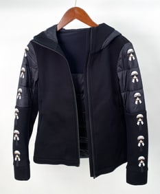 FENDI X KARL LAGERFELD BLACK LOGO WOMEN'S JACKET