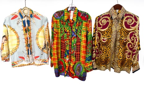 GROUPING OF VERSACE WOMEN'S BLOUSE AND TOPS