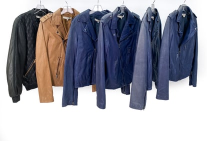 GROUPING OF WOMEN'S LEATHER JACKETS