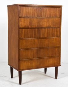 STYLE OF SI BOMI DANISH TEAK CHEST OF DRAWERS