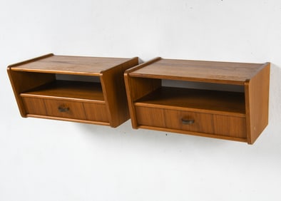 PAIR OF KAI KRISTIANSEN STYLE TEAK & BRASS CHESTS