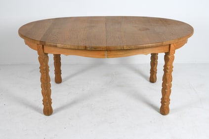 HENNING KJAERNULF STYLE EXTENDING OAK DINING TABLE