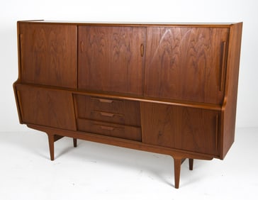 HENNING JORGENSEN STYLE TEAK HIGHBOARD C. 1960S