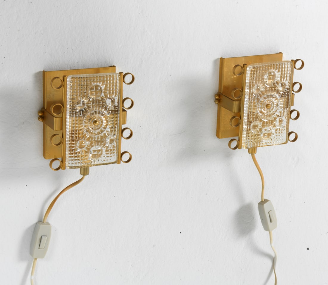 PAIR OF KARL FAGERLUND FOR ORREFORS SCONCES 1970S (1 of 13)