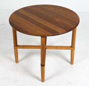 HASLEV "OPUS 2" DANISH CHERRY SIDE TABLE C. 1980S