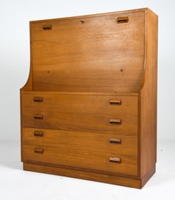 BORGE MOGENSEN DANISH TEAK SECRETARY DESK C. 1950S