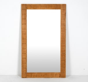 SWEDISH OAK WALL MIRROR C. 1970S
