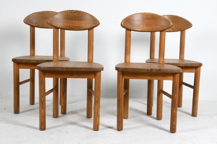 (4) RAINER DAUMILLER DANISH PINE DINING CHAIRS
