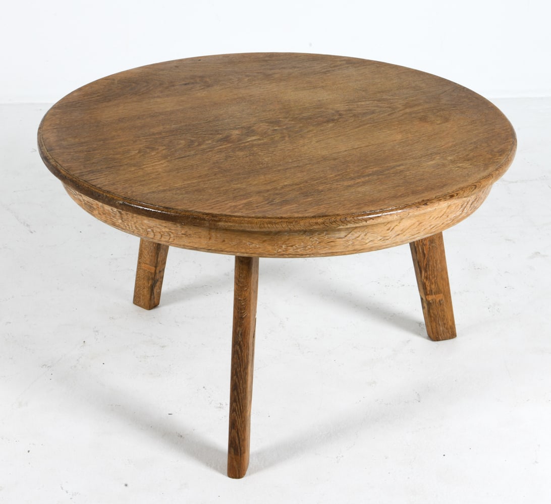 BRUTALIST DUTCH OAK COFFEE TABLE C. 1970S (1 of 9)