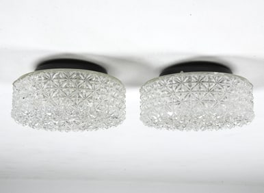 ATTR. NAPAKO CRYSTAL CEILING LIGHTS 1970S