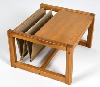 KARIN MOBRING PINE SIDE TABLE MAGAZINE RACK
