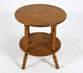 20TH C. ENGLISH PINE CRICKET SIDE TABLE