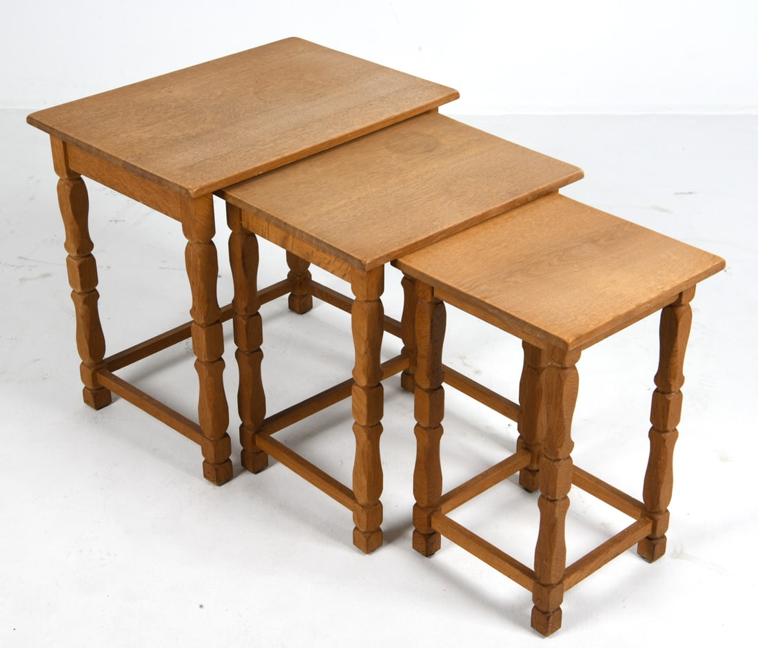 STYLE OF HENNING KJAERNULF OAK NESTING TABLES (1 of 16)