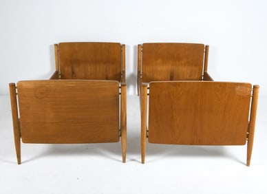 PAIR OF WEGNER STYLE TEAK TWIN BEDS 1960S