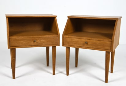 PAIR OF DANISH OAK NIGHTSTANDS C. 1970S