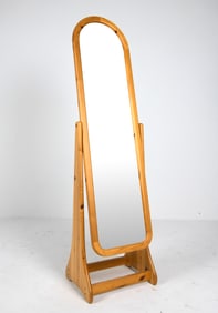 SWEDISH PINE STANDING MIRROR C. 1970S
