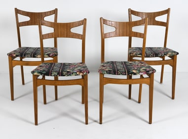 (4) ATTR. SVANTE SKOGH SWEDISH TEAK DINING CHAIRS