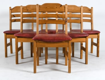 (6) MANNER OF GILBERT MARKLUND PINE DINING CHAIRS