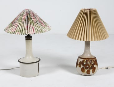 AXELLA DANISH STONEWARE TABLE LAMPS 1960S