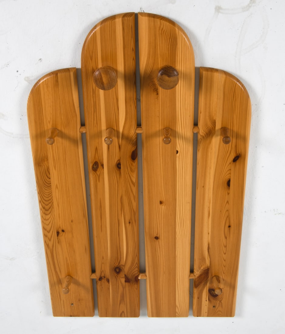SWEDISH PINE COAT RACK C. 1970S (1 of 6)