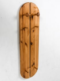SWEDISH PINE COAT RACK C. 1970S